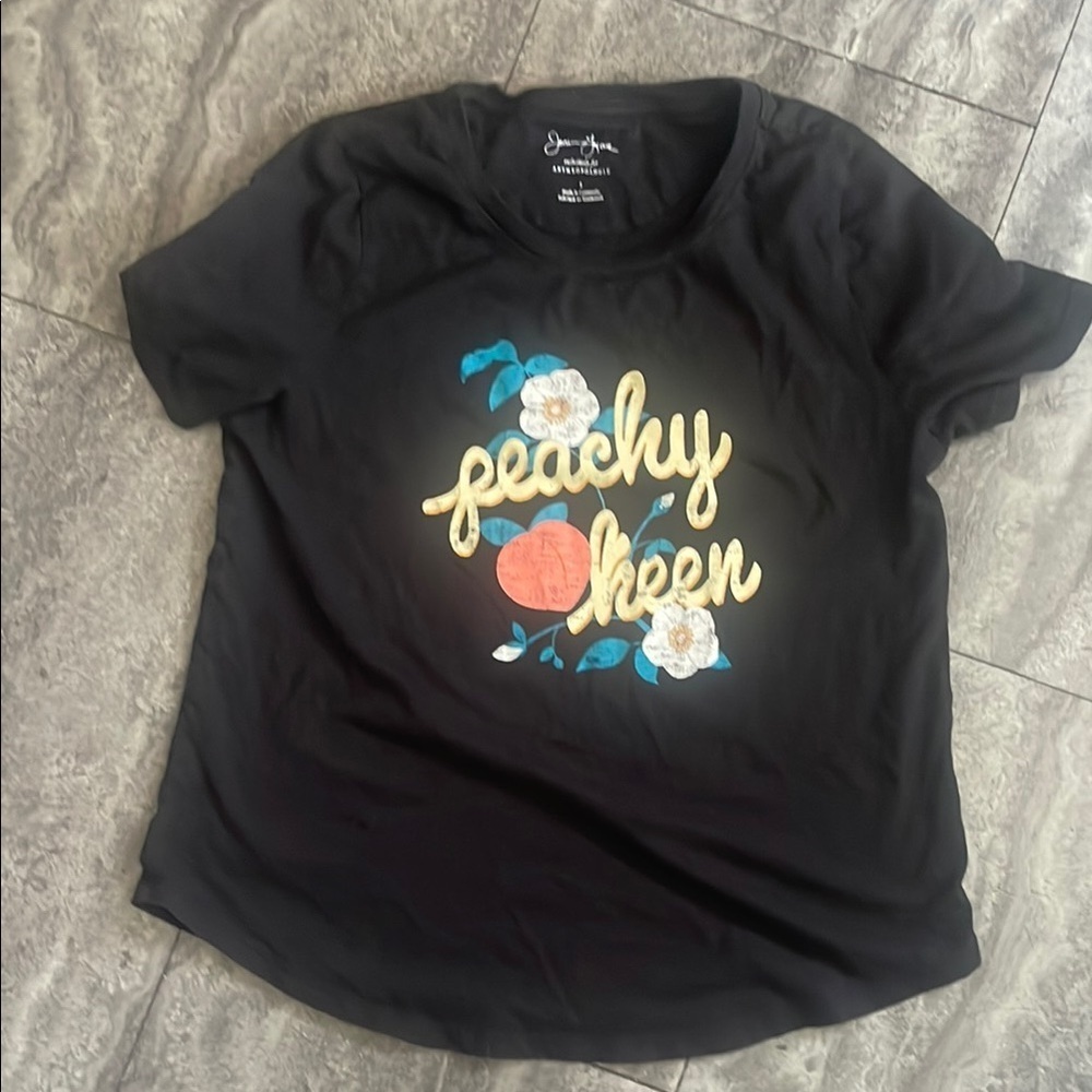 Peachy Keen Graphic Tee by Janine Lecour for Anthropologie